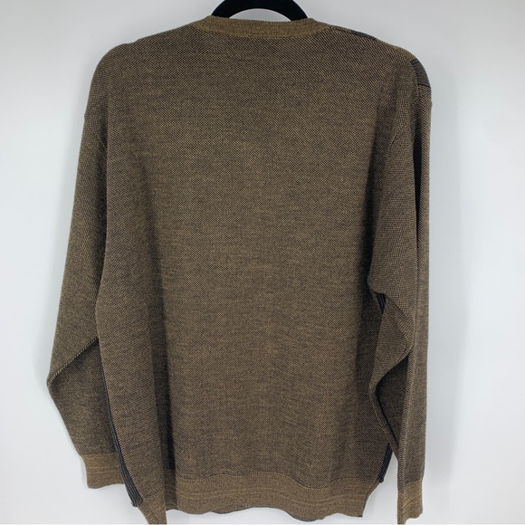 Aeffe mens small sweater pullover Italy Wool Blend Stripes Retro - Picture 11 of 13